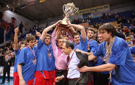 ЦСКА вновь выиграл чемпионат России по баскетболу