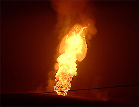 На газопроводе "АрселорМиттал Темиртау" произошел пожар