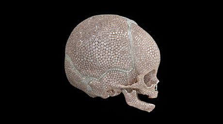 Дэмиен Херст презентует новый бриллиантовый череп в Гонконге
