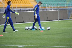 Фото с тренировки молодежной сборной Казахстана перед матчем с Швейцарией