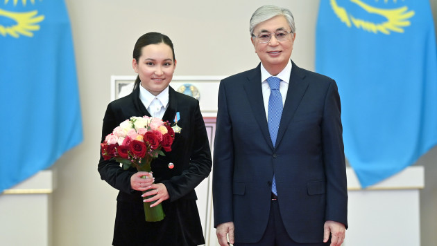 Шахматистка Жансая Абдумалик получила орден "Құрмет"