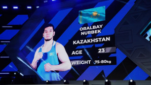 Видео победного боя чемпиона мира из Казахстана в полуфинале ЧМ-2023 по боксу