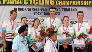 Казахстан выиграл золото чемпионата Азии по велоспорту