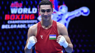 Победой с нокдауном закончился бой чемпиона мира по боксу из Узбекистана на Азиаде