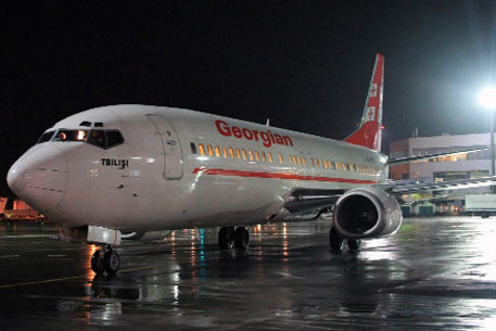 Самолет Georgian Airways приземлился в Москве