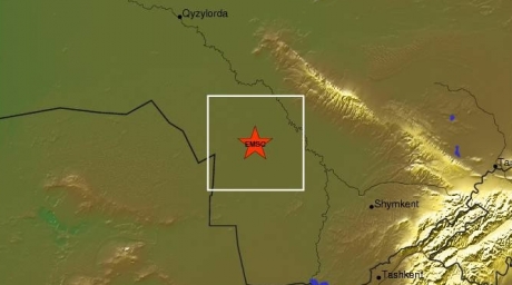 В Южном Казахстане произошло землетрясение магнитудой 4,6