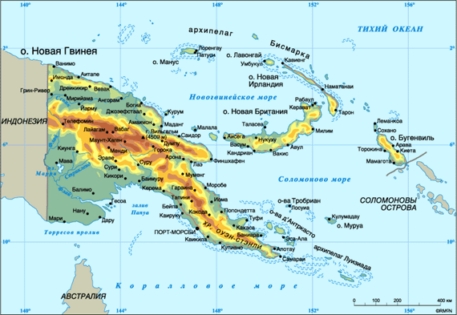 Сильное землетрясение потрясло Папуа - Новую Гвинею