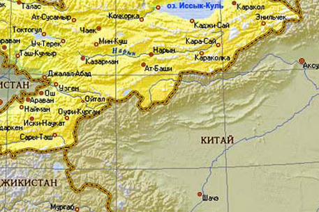 На границе Китая и Киргизии произошло землетрясение