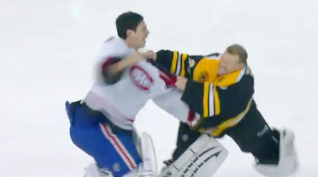 В матче НХЛ между "Бостоном" и "Монреалем" произошла массовая драка