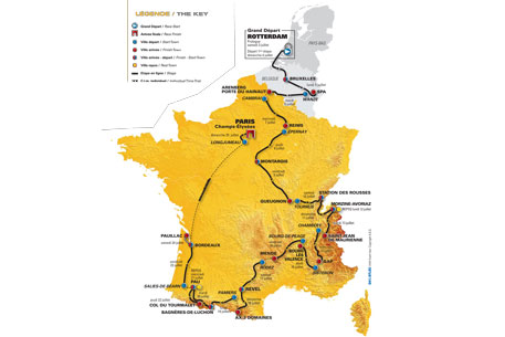 Организаторы "Тур де Франс" представили маршрут гонки 2010 года
