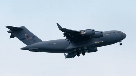 Самолет C-17 c 131 американским военным вылетел из аэропорта Алматы