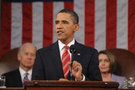 Обама выступил в Конгрессе с обращением "О положении страны"