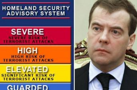 В России введут пять уровней террористической угрозы