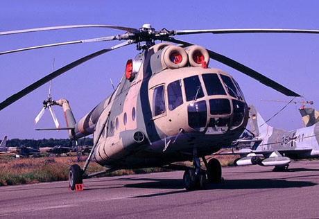 В Томской области при подготовке к взлету загорелся вертолет Ми-8