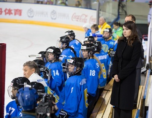 Фото со стартового матча Универсиады-2017 женской сборной Казахстана по хоккею
