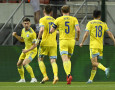 Фото с матча. Казахстан сенсационно обыграл Словакию в Лиге наций