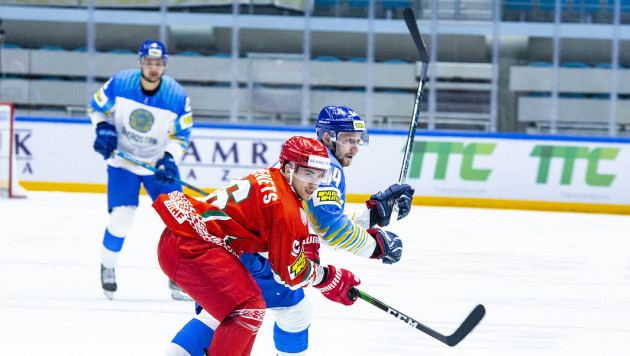 Вторая сборная Казахстана дважды отыгралась и в овертайме вырвала победу у Беларуси на домашнем хоккейном турнире