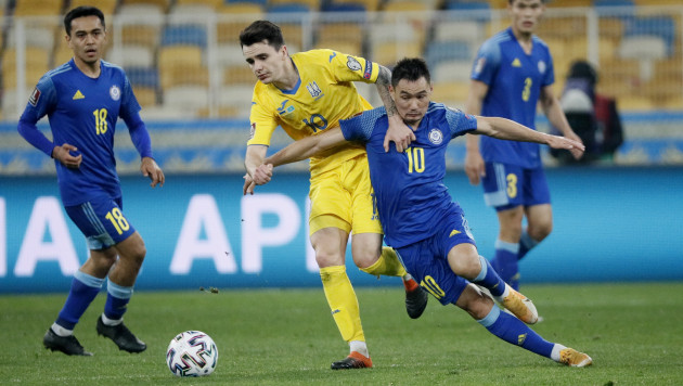 Сборная Казахстана сыграла вничью с Украиной и набрала первые очки в отборе ЧМ-2022