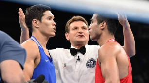 Данияр Елеусинов поздравил боксера из Узбекистана с победой