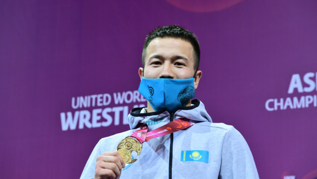 Казахстанский борец греко-римского стиля Айдос Султангали стал чемпионом Азии