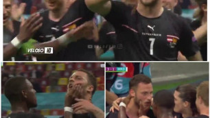 Футболисту заткнули рот во время празднования гола в ворота соперника сборной Казахстана на Евро-2020