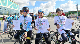 Александр Винокуров принял участие в велопробеге Олимпийского дня