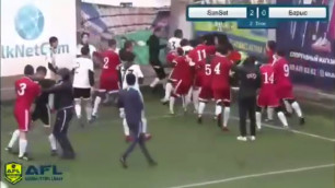 Футболисты устроили массовую драку в Нур-Султане. Игрок потерял сознание после удара ногой в голову