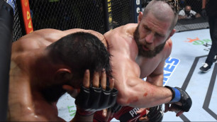 Бой за пояс чемпиона UFC в полутяжелом весе завершился кровавой бойней