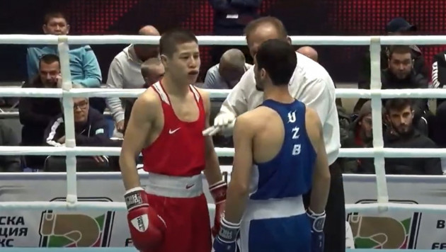 Видео сенсационной победы казахстанца над олимпийским чемпионом из Узбекистана на малом ЧМ по боксу