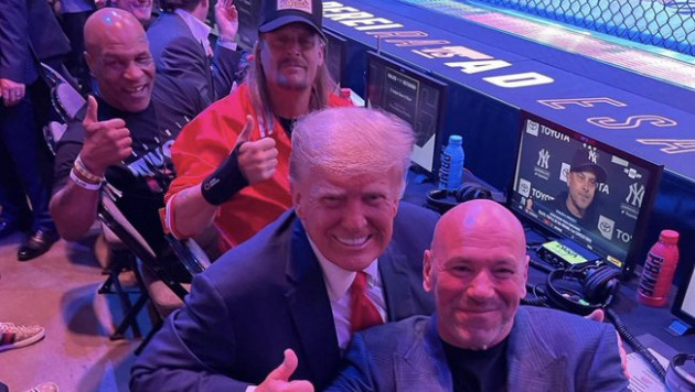 Дональд Трамп и Майк Тайсон посетили турнир UFC 287