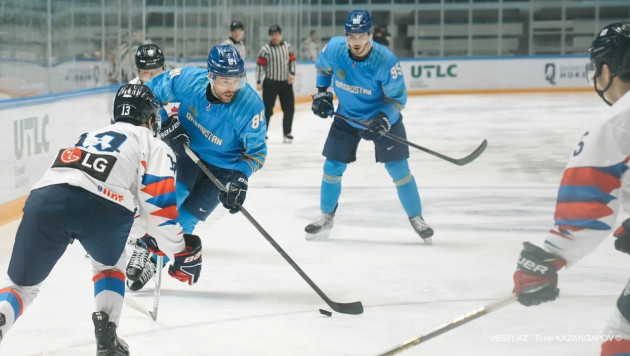 С разгромным счетом завершился матч сборной Казахстана перед ЧМ-2023 по хоккею