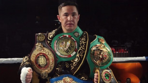 Казахстанский боксер нокаутом выиграл бой за пять титулов