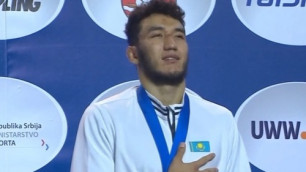 Гимн Казахстана прозвучал на чемпионате мира по борьбе