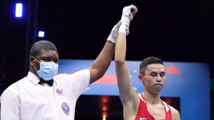 Видео победного боя казахстанского боксера на Азиаде