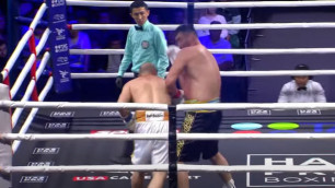 Спарринг-партнер Усика из Казахстана финишировал узбекского боксера