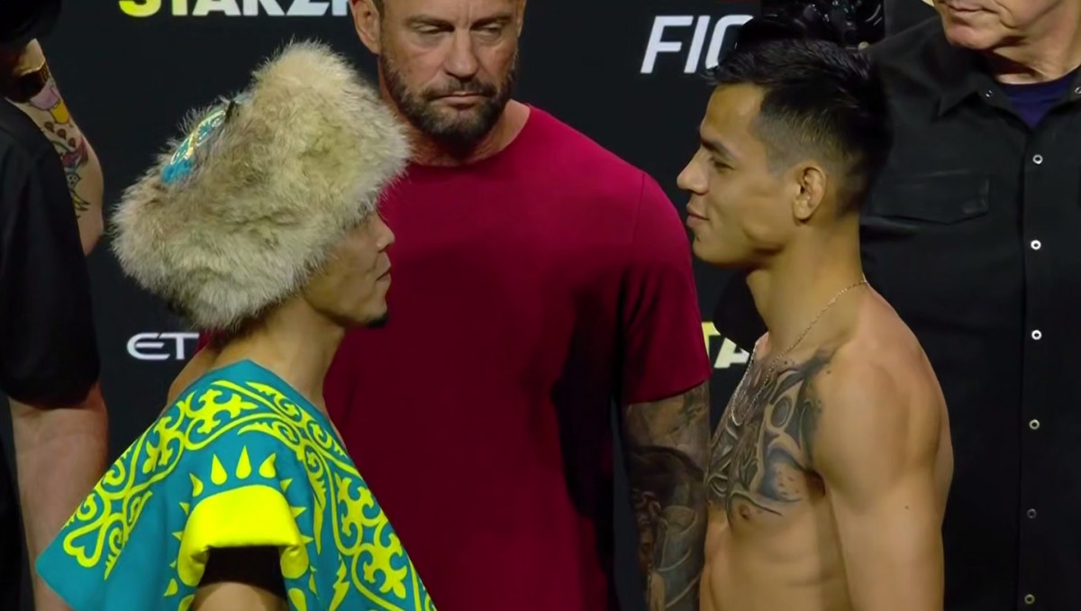 Алмабаев провел дуэль взглядов с новым соперником перед боем в UFC