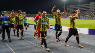 Игроки "Кайрата" после выхода в Лигу чемпионов. Фото: Vesti.kz, Болат Айтмолда©