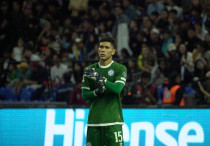 Темирлан Анарбеков в матче Казахстан - Уэльс. Фото: Vesti.kz, Маржан Куандыкова©