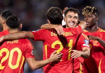 Эпизод матча Болгария - Испания. Фото: x.com/SEFutbol©