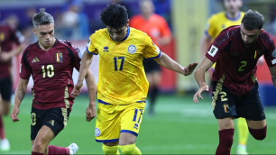 Матч Бельгия - Казахстан в рамках отбора к ЧМ-2026. ©КФФ