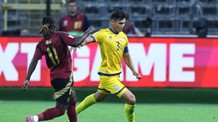 Эпизод матча Бельгия - Казахстан. Фото: КФФ©