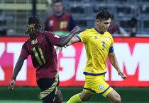 Эпизод матча Бельгия - Казахстан. Фото: КФФ©