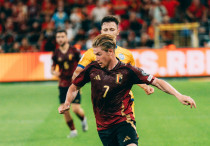 Кевин де Брюйне в матче с Казахстаном. Фото: x.com/BelRedDevils©