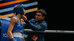 Карина Ибрагимова на чемпионате мира-2025 по боксу. ©KBF