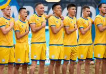 Сборная Казахстана по пляжному футболу. ©КФФ