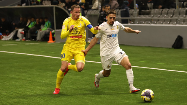 Марин Томасов и Луиш Мата. Фото: ФК "Кайрат"/Арман Джаксыгулов©