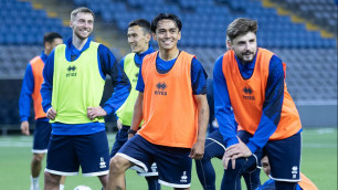 Игроки сборной Казахстана по футболу. ©КФФ