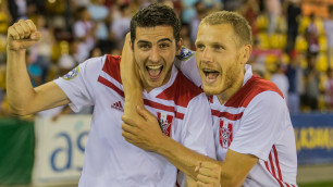 Хрвое Миличевич и Саша Марьянович. Фото: ФК "Актобе"/Алексей Сисенбин©