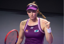 Елена Рыбакина. Фото: ©x.com/WTAFinalsRiyadh