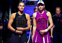 Арина Соболенко и Елена Рыбакина на WTA Finals - 2024. Фото: Jimmie48©